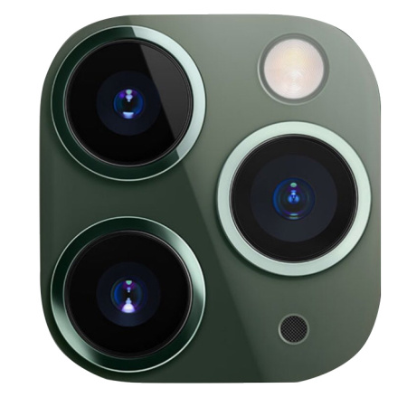 Защитное стекло Totu для камеры iPhone 11 Pro dark green