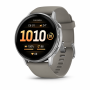 Garmin Venu 4 45 мм, серебристый, ремешок серебристо-серый силиконовый: основной циферблат, русская адаптация