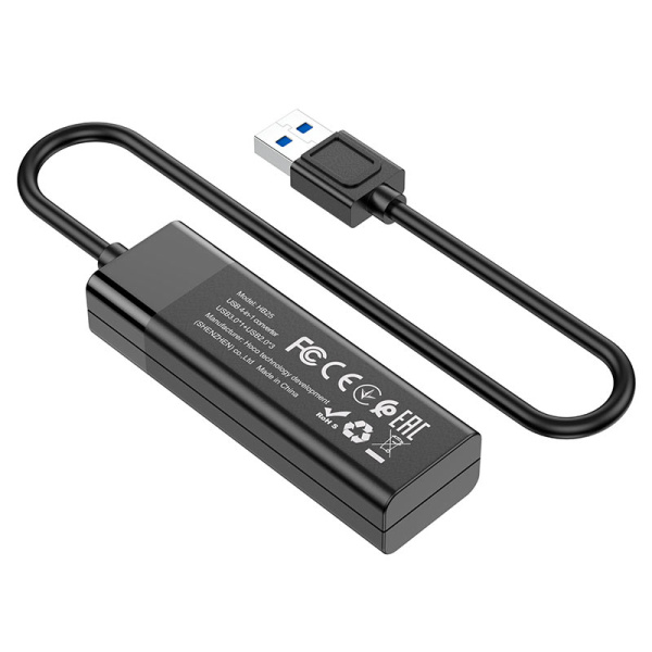 Хаб USB - 4 USB Hoco HB25 черный