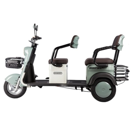 Электротрицикл Rutrike Gelbert Beta 48V/60V 800Вт (Зелено-белый-3030)