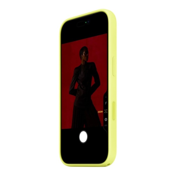 Чехол Silicone Case MagSafe совместим с ремешком через плечо 17 Pro Max Neon Yellow