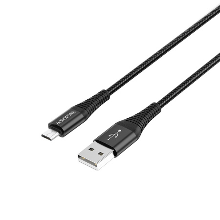 Кабель USB BOROFONE BX29 Endurant, USB - MicroUSB, 3A, 1 м, черный