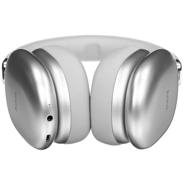 Беспроводные наушники накладные Hoco W35 Max Joy, Bluetooth, 800 мАч, серебристый Беспроводные наушники накладные Hoco W35 Max Joy, Bluetooth, 800 мАч, серебристый