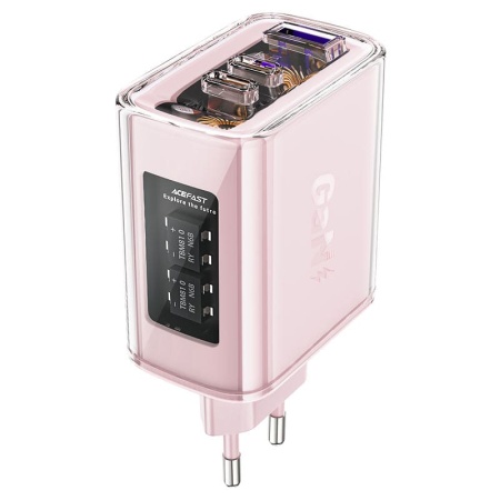 Сетевое зарядное устройство AceFast GaN3 A45 65W Pink
