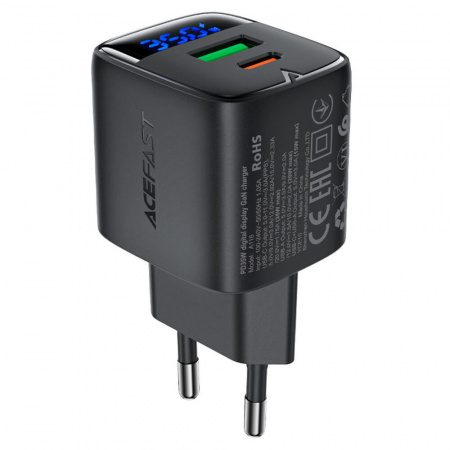 Сетевое зарядное устройство AceFast Charge A116 35W GaN (1 USB-C 1 USB-A)