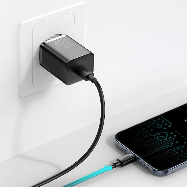 Сетевое зарядное устройство Baseus Super Si Quick Charger 1C 20W EU Black (CCSUP-B01)