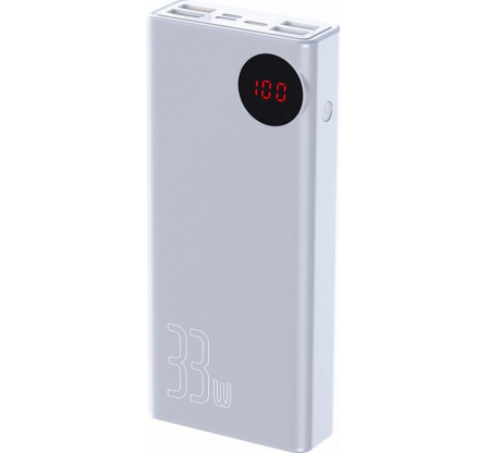 Внешний аккумулятор Baseus Mulight Quick Charge Power Bank 30000mAh (PPMY-02) White
