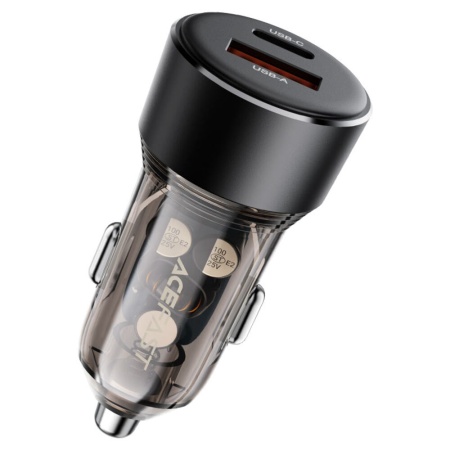 Автомобильное зарядное устройство AceFast Charge B12, 60W (1 USB-C + 1 USB-A)