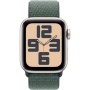 Apple Watch SE 2024, 40 мм, корпус из алюминия цвета «сияющая звезда», ремешок Sport Loop цвета «горное озеро», размер S/M (MXEH3)