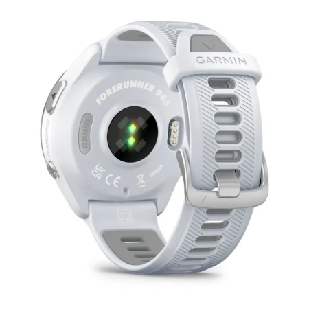 Garmin Forerunner 965 белый Whitestone: задняя сторона и датчик