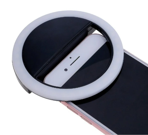 Вспышка-подсветка для телефона селфи-кольцо Selfie Ring Light RK-12 Black