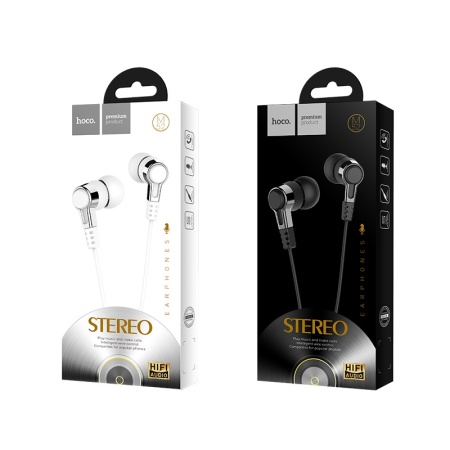 Проводные наушники Hoco M52 Amazing rhyme, Jack 3.5mm, 1.2 м, белый