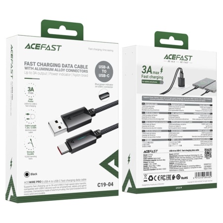 Кабель AceFast USB-A - USB-C C19-04 1.2m
