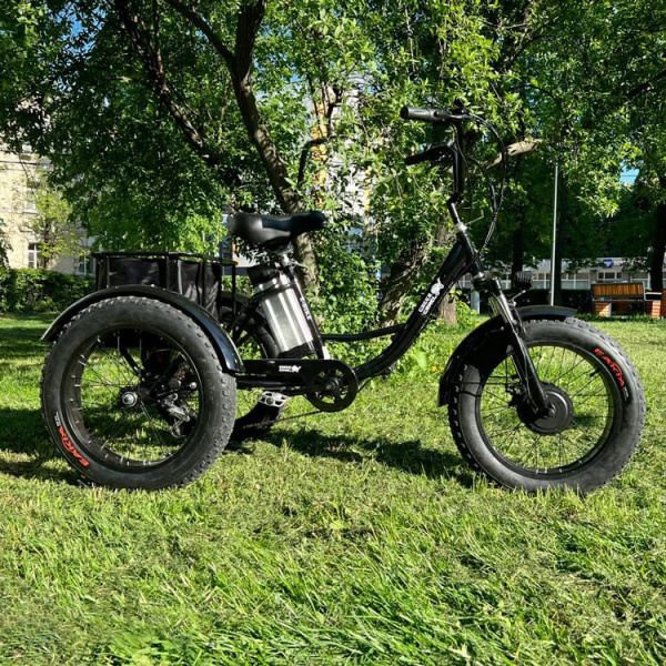 Электровелосипед GreenCamel Трайк-F20 (R20FAT 500W 48V12Ah, 7скор) Черный