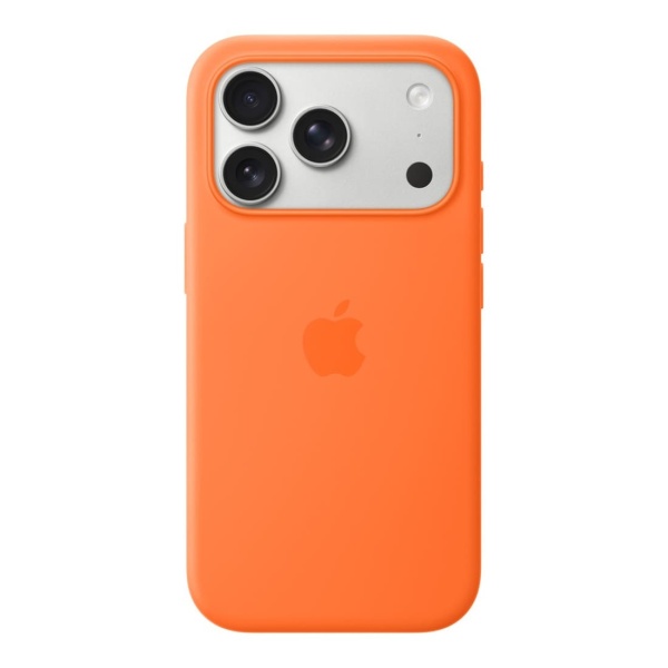 Чехол Silicone Case MagSafe совместим с ремешком через плечо 17 Pro Orange