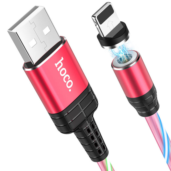 Кабель USB HOCO U90 Ingenious USB - Lightning 2А 1 м красный