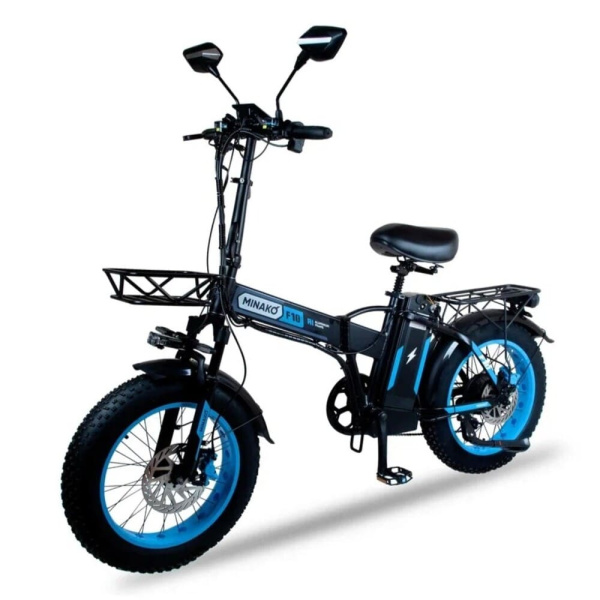 Электровелосипед Minako F10 PRO 20Ah Синий (спицы)