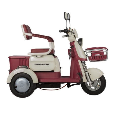 Электротрицикл Rutrike Gelbert Mercury 48V/60V 650Вт (Бело-красный-3050)