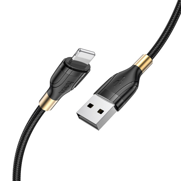 Кабель USB Hoco U92 USB - Lightning 2.4A 1.2m Черный