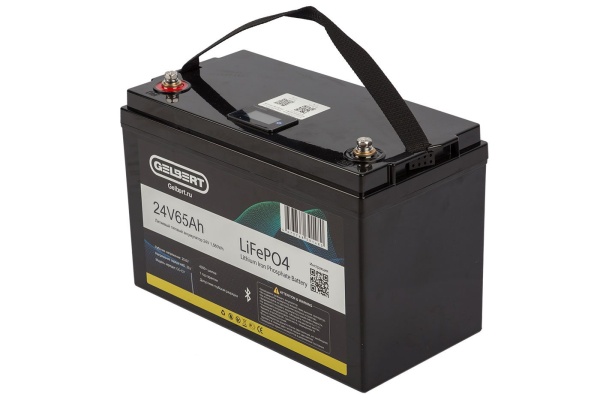 Аккумуляторная батарея литиевая Gelbert LiFePO4 (24V/65Ah/65A) BT/Display