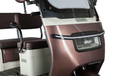 Электротрицикл Rutrike Gelbert Sarin 48V/60V 1000Вт (Коричнево-белый-3054)
