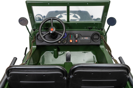Детский электромобиль Jeep Willys YKE 4137 4x4 Зеленый (армия)