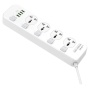 Удлинитель 4 розетки + 4USB LDNIO SC4408 200см EU Белый