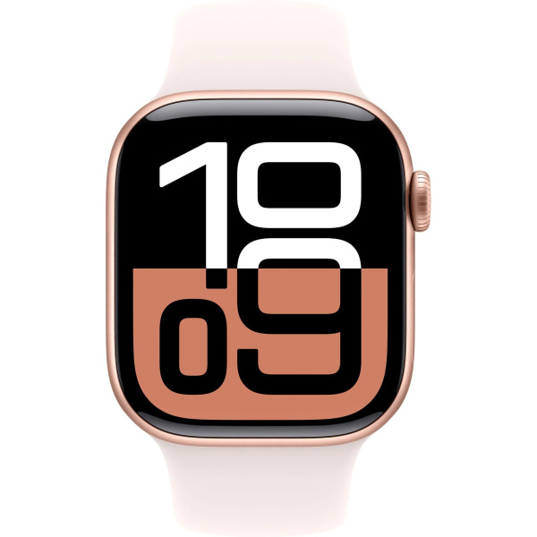 Apple Watch Series 10 GPS 42mm Rose Gold Aluminum Case with Light Blush Sport Band S/M (MWWH3)