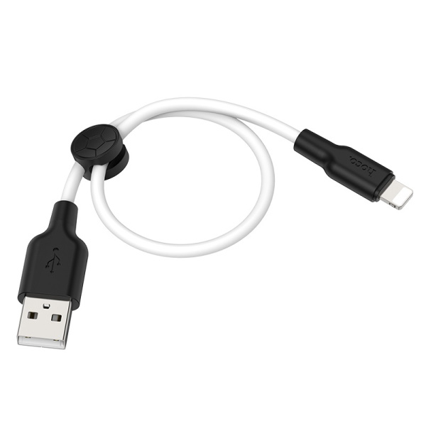 Кабель USB Hoco X21 Plus USB - Lightning 2.4A 0.25m white