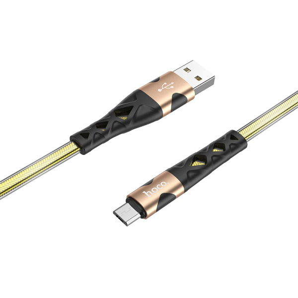 Кабель USB Hoco U105 USB - MicroUSB 2.4A 1.2m Золотой