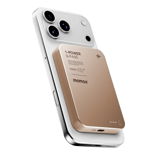 Портативный аккумулятор MOMAX Q.Mag X1 Qi2 Magnetic 10000mAh Gen 2 IP136Q2L2 Desert Gold
