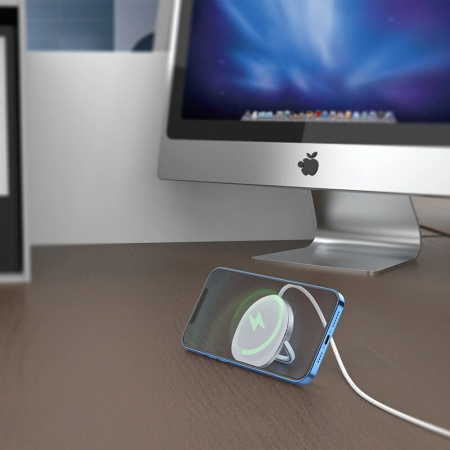 Беспроводное зарядное устройство с подставкой MagSafe Borofone BQ12 Белый