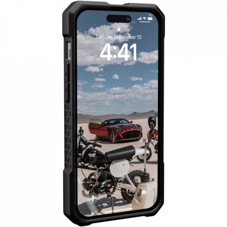 Чехол с поддержкой MAGSAFE Uag Monarch Pro для iPhone 14 6.1", цвет карбон (Carbon Fiber)