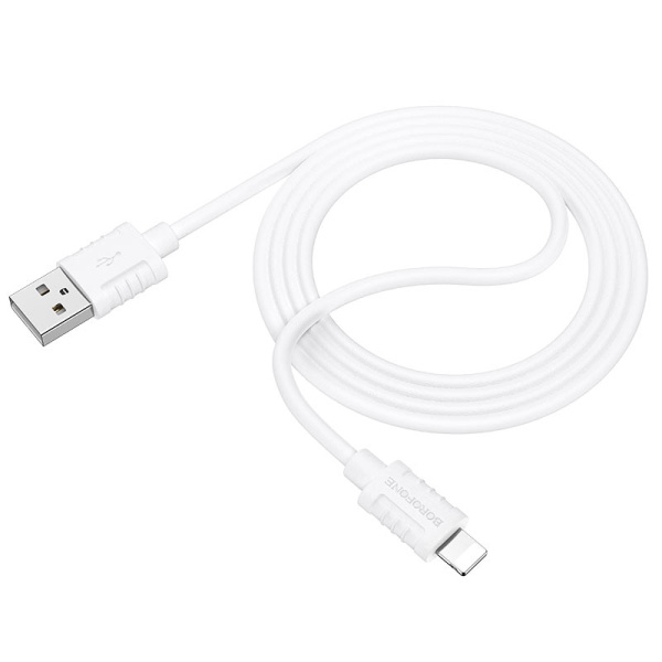 Кабель USB BOROFONE BX52 Airy, USB - Lightning, 2.4А, 1 м, белый