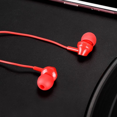 Проводные наушники Hoco M14 inital, Jack 3.5mm, 1.2 м, красный