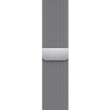 Apple Watch Series 9, 45 mm, корпус из нержавеющей стали серебристого цвета, миланский сетчатый ремешок серебристого цвета