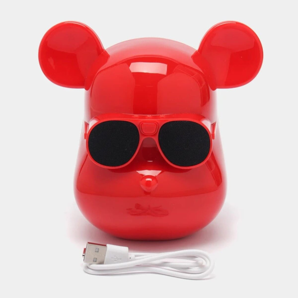 Беспроводная колонка голова медведя B6 Красный
