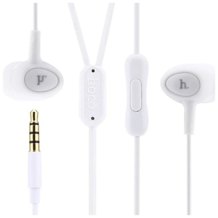 Проводные наушники Hoco M3 Universal, Jack 3.5mm, 1.2 м, белый