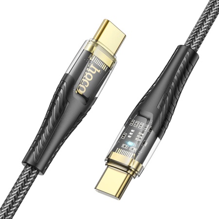 Крупный план разъёмов USB-C кабеля Hoco U121