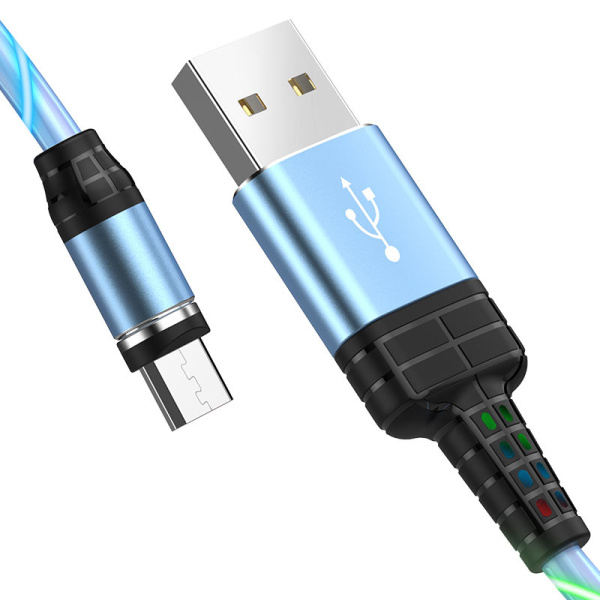 Кабель USB HOCO U90 Ingenious USB - MicroUSB 2А 1 м Синий