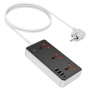 Сетевой фильтр Hoco AC8A (3гнезда,2*USB, 1*QC3.0, 1*PD30W) черный 1.5м