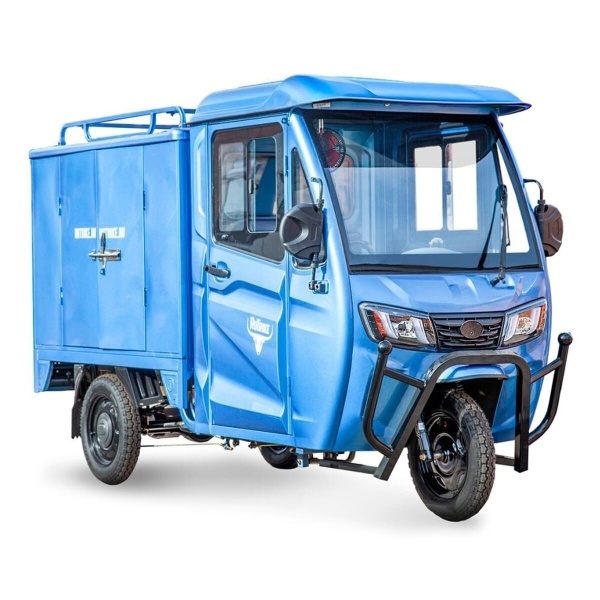 Грузовой электротрицикл Rutrike КАРГО Кабина Дуал (Темно-синий-2758)