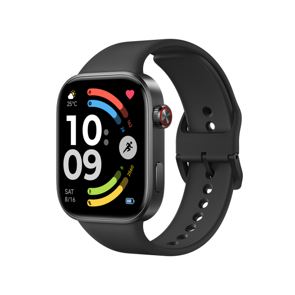 REDMI Watch 6 Obsidian Black — вид спереди на белом фоне