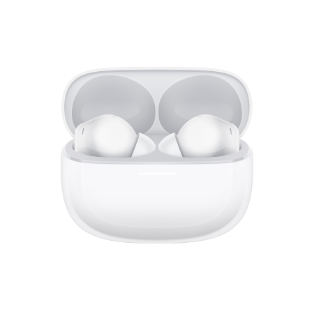 REDMI Buds 8 Pro Cloud White — кейс с наушниками спереди на белом фоне