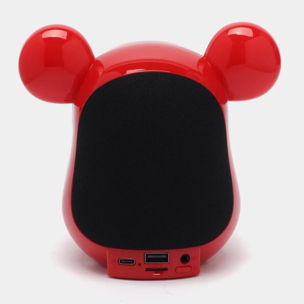 Беспроводная колонка голова медведя B6 Красный