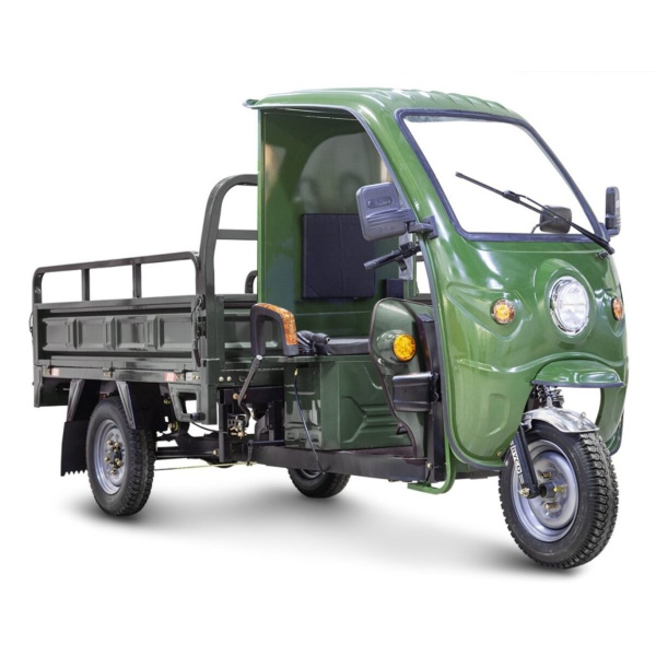 Грузовой электротрицикл Rutrike D4 NEXT КАБИНА 1800 60V1500W Зеленый