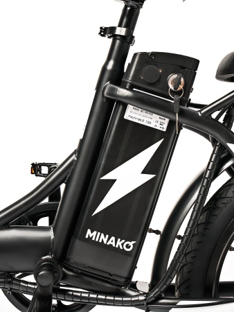 Электровелосипед Minako F7 Черный (48V/10Ah) — официальный фотоматериал