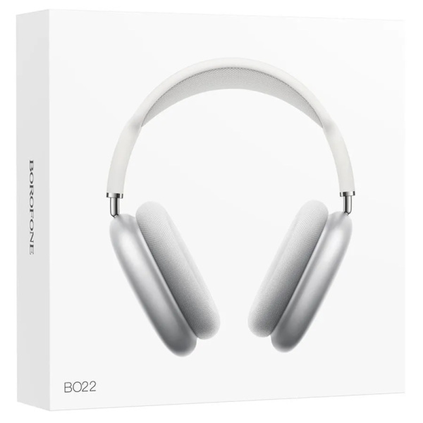 Беспроводные наушники накладные Borofone BO22 Plus Elegant, Bluetooth, 800 мАч, серебристый