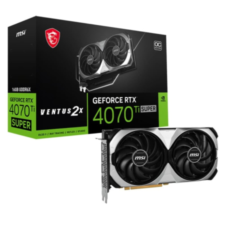 Видеокарта MSI GeForce RTX 4070 Ti SUPER VENTUS 2X OC [GeForce RTX 4070 Ti SUPER 16G VENTUS 2X OC]