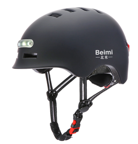Шлем защитный Beimi со встроенным фонарем черный L